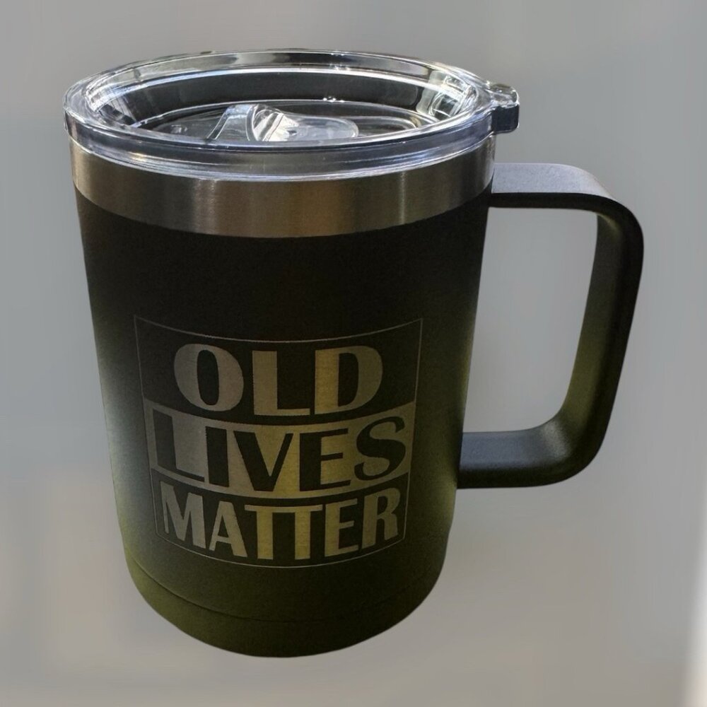 “Old Lives Matter” By Polar Camel Black And Silver Tone